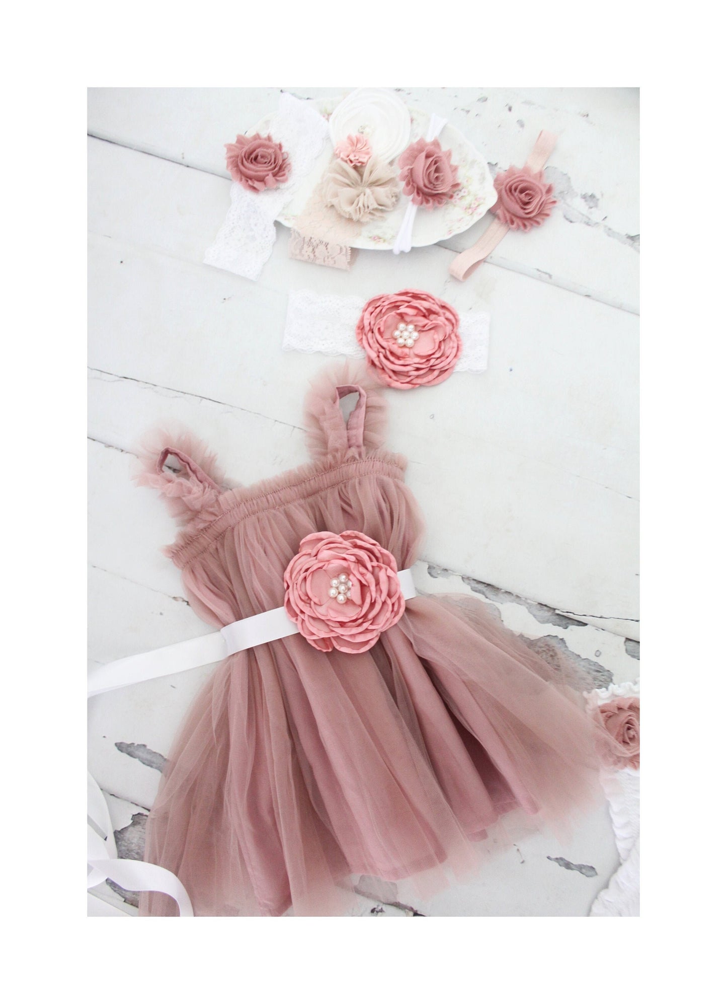 Valentine's Day Baby Girl Birthday Tutu Tulle Dress, Sash, & Lace Rose Headband, Easter Spring 1st Birthday Wedding Flower Girl pink dress