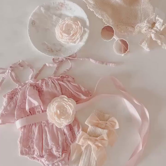 Easter Spring Boho Baby Girl Lace Floral Baby Romper, Coming Home, 1st Birthday Summer Outfit, Lace Romper Jumpsuit Jumper Dress