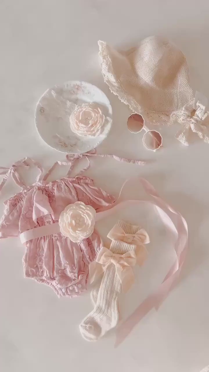 Easter Spring Boho Baby Girl Lace Floral Baby Romper, Coming Home, 1st Birthday Summer Outfit, Lace Romper Jumpsuit Jumper Dress