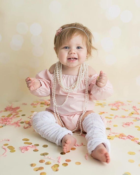 Thanksgiving Boho Chic Blush Pink Personalized Romper, Floral Crown Headband Newborn Baby Girl Coming Home Outfit 1st Birthday Mommy Me