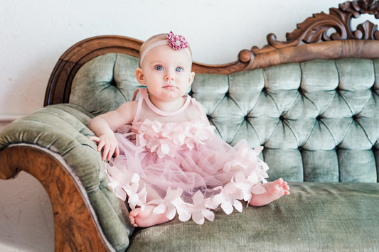 Easter Spring Baby Girl Birthday Dress & Lace Velvet or Satin Rose Headband 1st Birthday Outfit, Boho Baby Sisters Matching Sz 1-8 Years