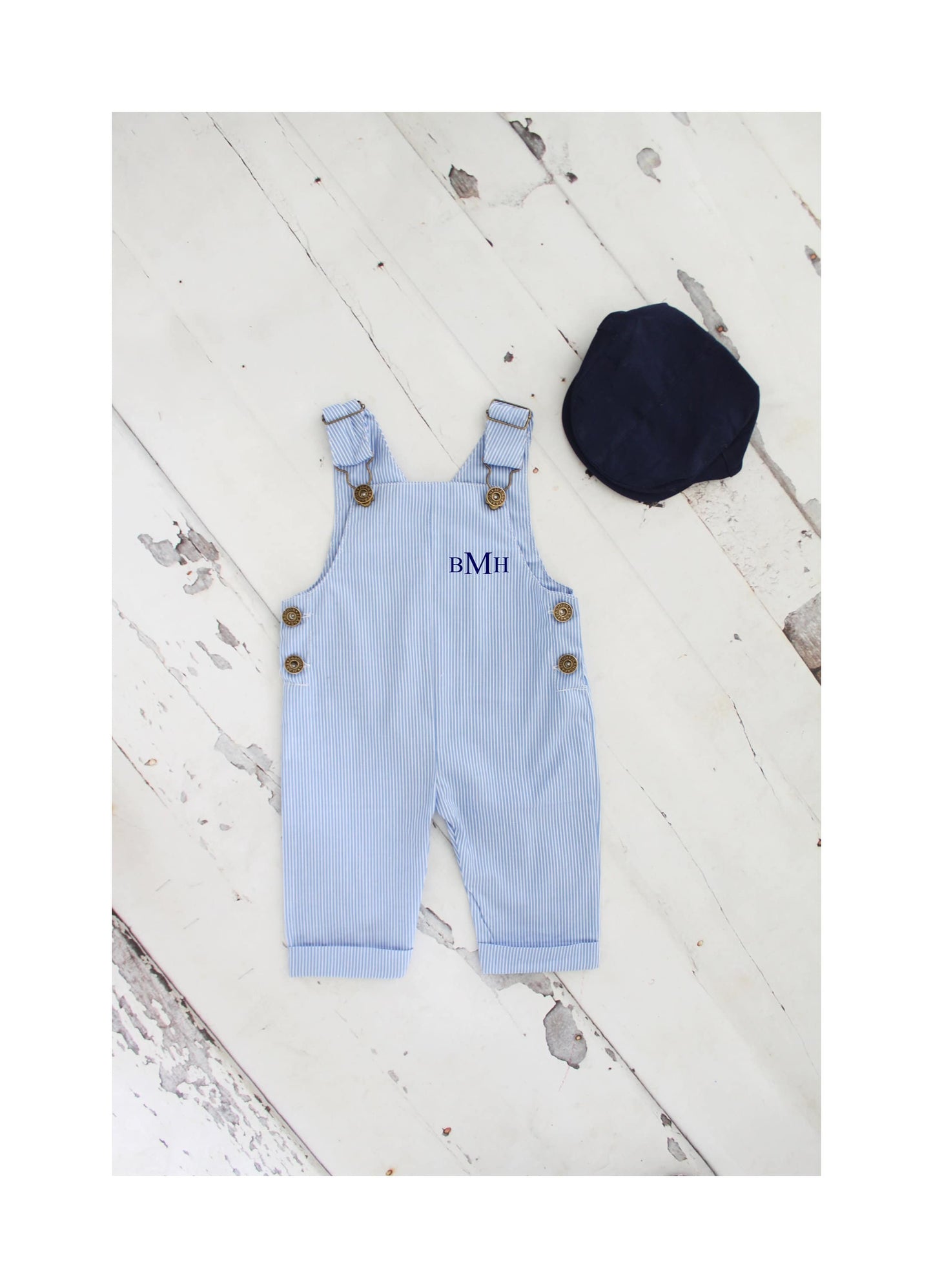 Easter Baby Boy Overalls Romper with Monogram or Name. Seersucker Newborn Baby Boy Coming Home Outfit 1st Birthday Outfit Newsboy Hat Jumper