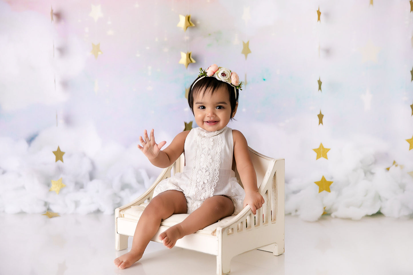 Summer Boho Chic White Lace Romper w Blush Sash & Headband. Newborn Baby Girl Coming Home Outfit, 1st Birthday Outfit Summertime Mommy me