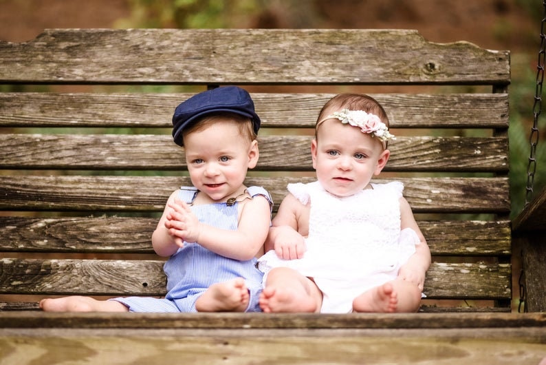 Easter, Summer Baby Boy Overalls Romper w Monogram or Name. Seersucker Newborn Baby Boy Coming Home Outfit 1st Birthday Newsboy Hat Jumper