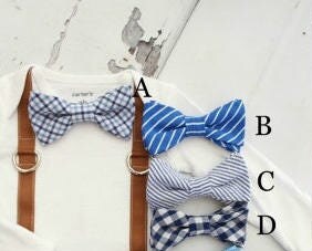 Newborn Baby Boy Coming Home Outfit Set of up to 2 Items. Bow Tie Suspender Bodysuit & Seer Sucker Newsboy Hat. Christmas Holiday Outfit