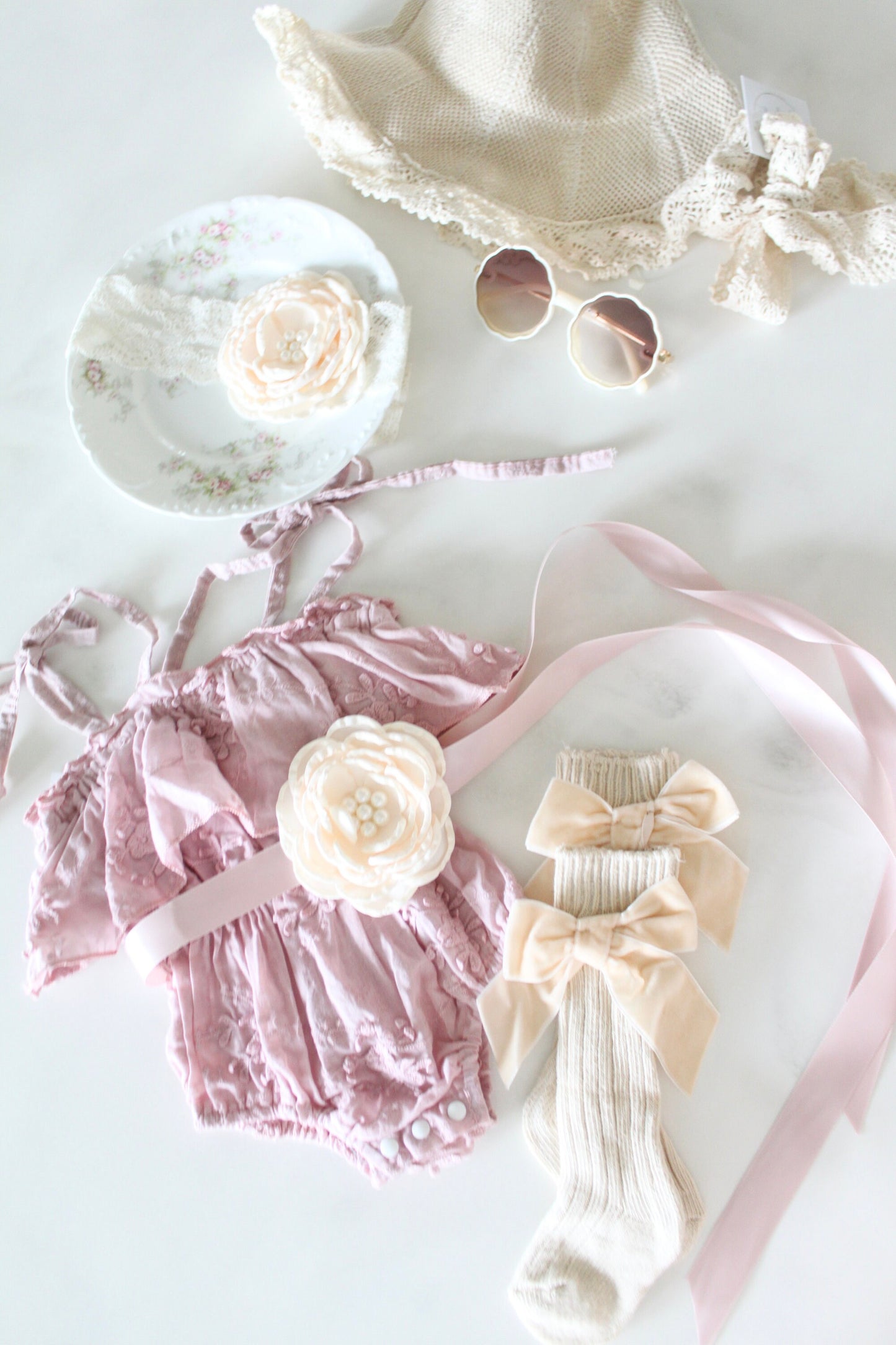 Easter Spring Boho Baby Girl Lace Floral Baby Romper, Coming Home, 1st Birthday Summer Outfit, Lace Romper Jumpsuit Jumper Dress