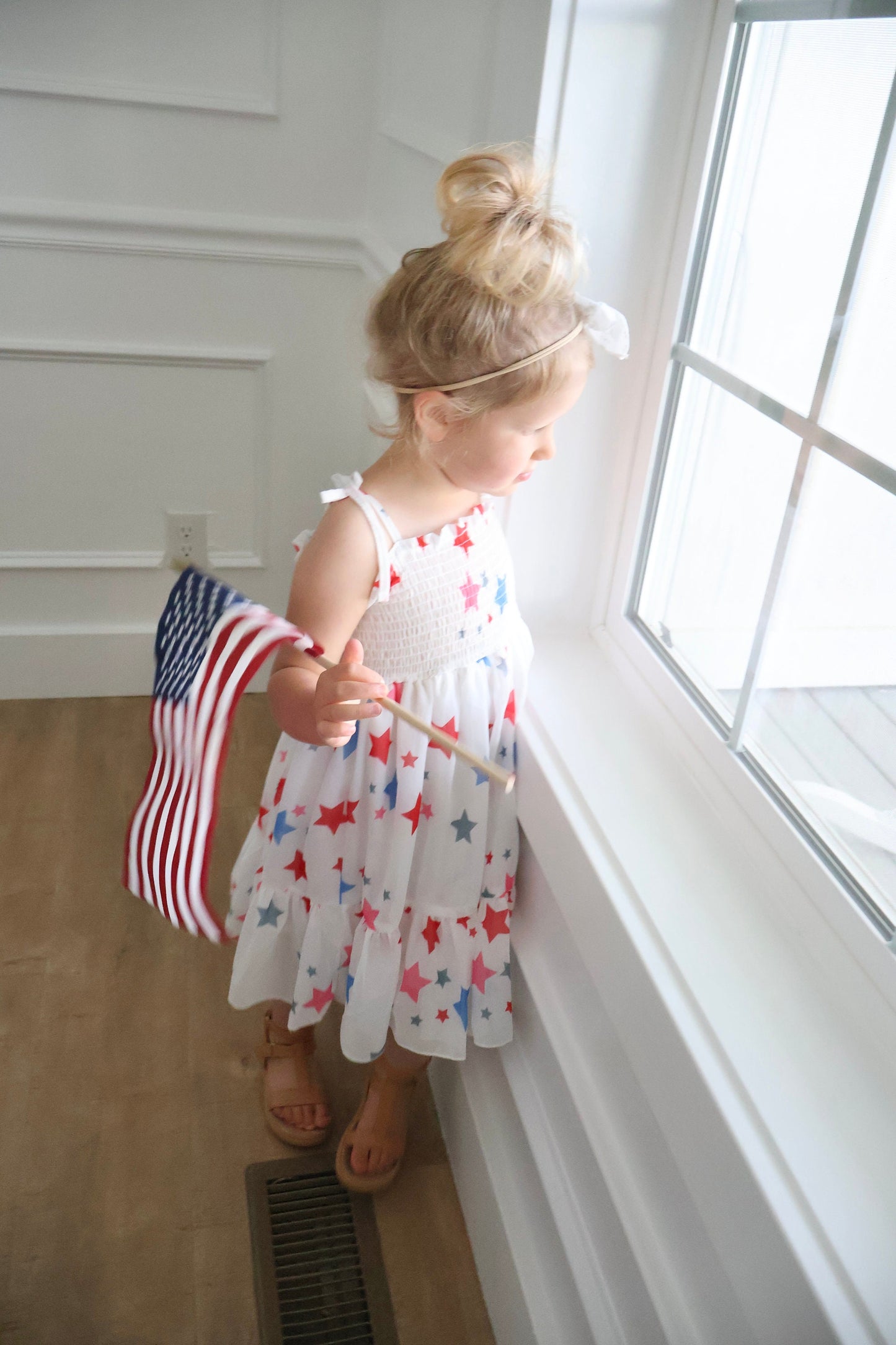 Size 3 months - 4T 4th of July Tulle Dress. Independence Day Dress Stars and Stripes. Red white and Blue. Summer, Sunhat, Sunglasses, Baby