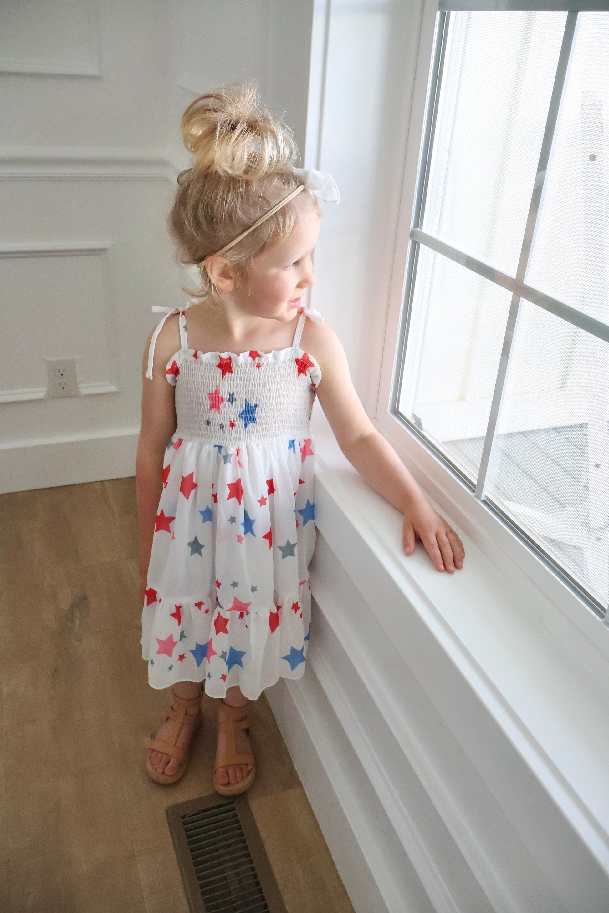 Size 3 months - 4T 4th of July Tulle Dress. Independence Day Dress Stars and Stripes. Red white and Blue. Summer, Sunhat, Sunglasses, Baby