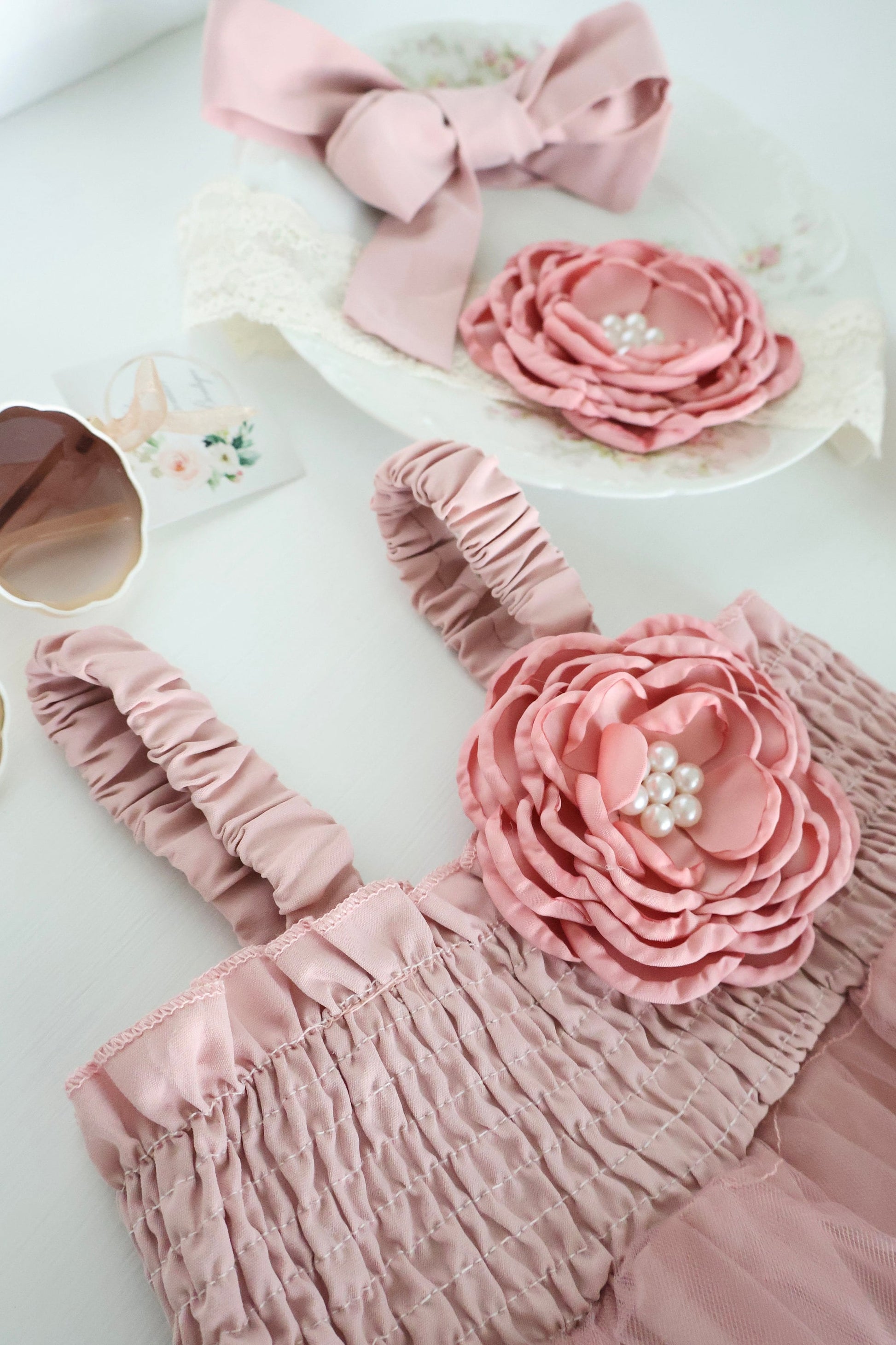 Baby Girl Christmas Holiday Boho Tulle Dress Romper, Hot Pink Chiffon Rose Bow Coming Home Outfit Baby Shower Gift Newborn Coming Home