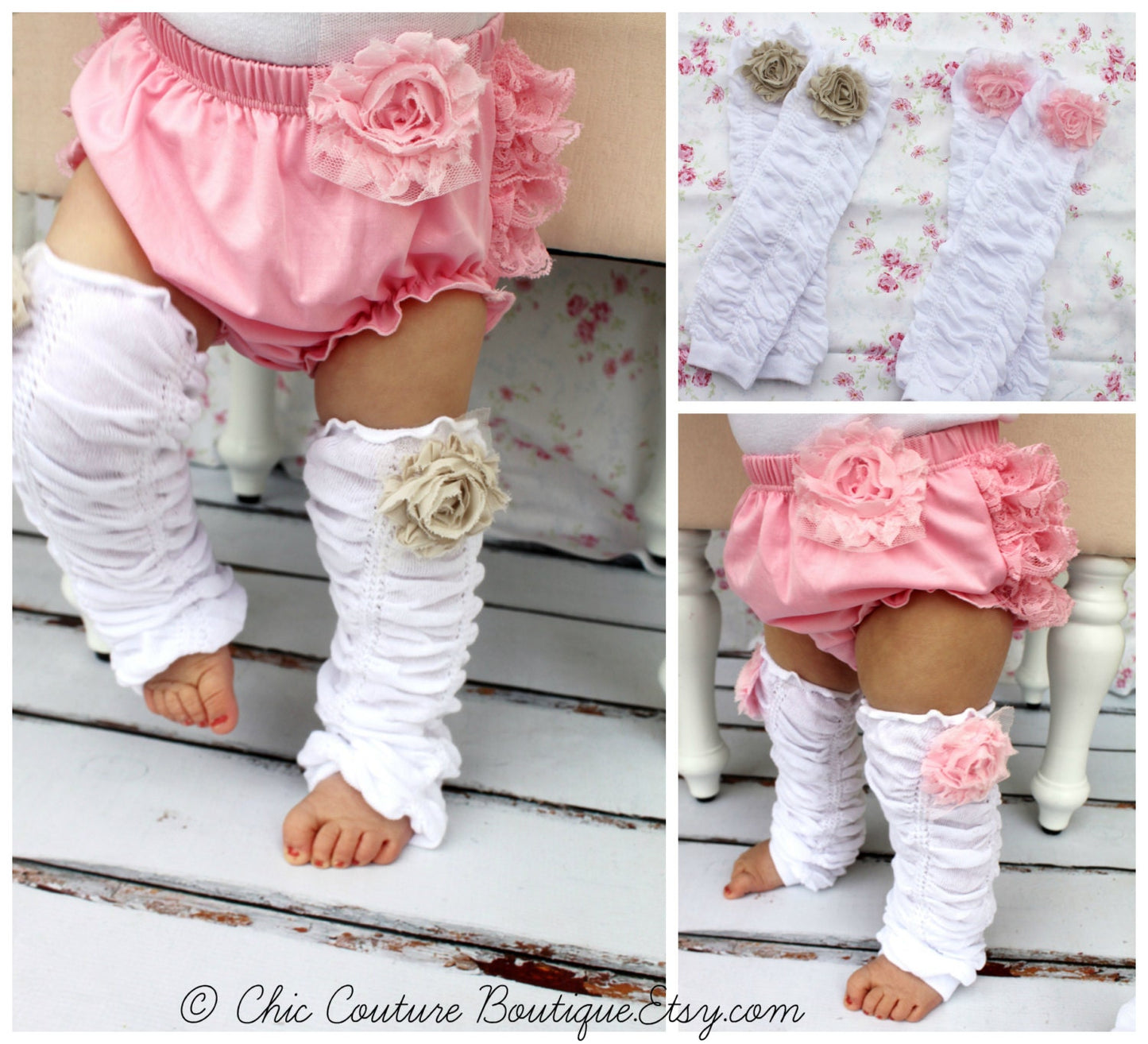 Fall Autumn Baby Girl Chiffon Rose Ruffle Leg Warmers. Boot Socks Cuffs. Baby's 1st Birthday Outfit Gift Mommy and Me Matching Gift