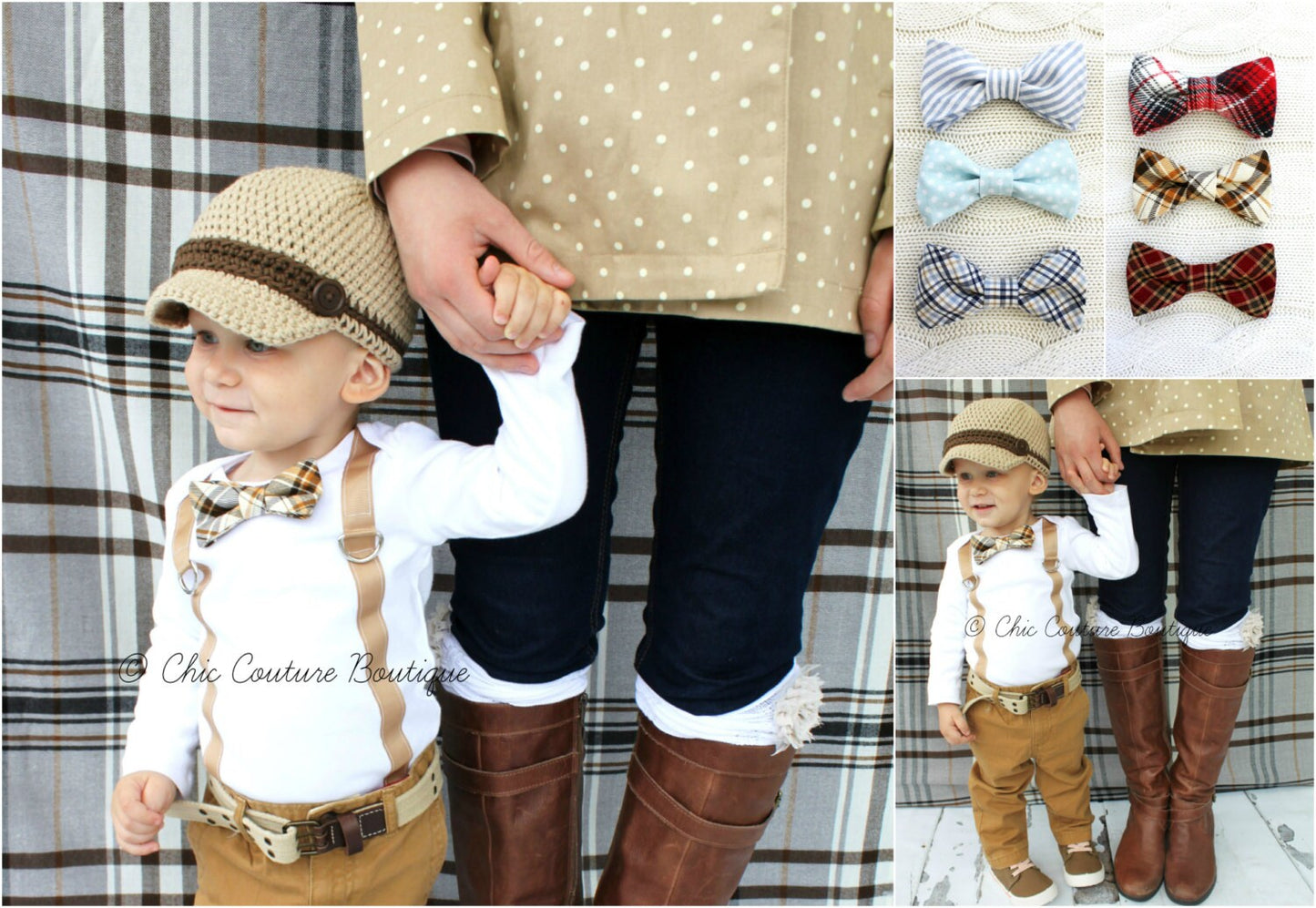 Baby Boy Bow Tie & Suspender Bodysuit. Baby Blue Seersucker, Wedding Outfit, 1st First Birthday Outfit, Easter outfit, Dapper Valentine Baby