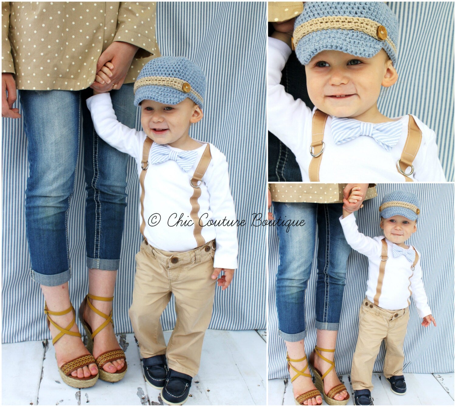 Boy easter store outfit with suspenders